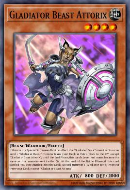 Gladiator Beast Attorix Yu-Gi-Oh card