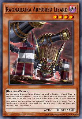 Ragnaraika Armored Lizard Yu-Gi-Oh card