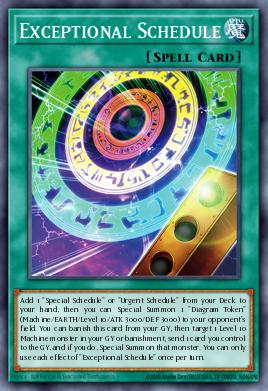 Exceptional Schedule Yu-Gi-Oh card