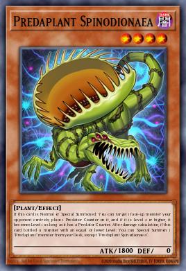 Predaplant Spinodionaea Yu-Gi-Oh card