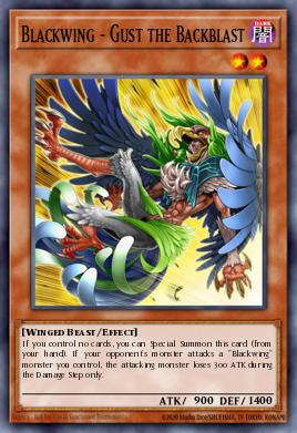 Blackwing - Gust the Backblast Yu-Gi-Oh card