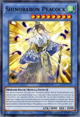 Shinobaron Peacock Yu-Gi-Oh card