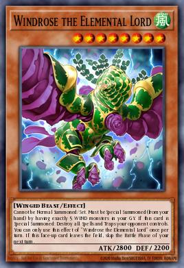 Windrose the Elemental Lord Yu-Gi-Oh card
