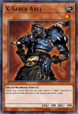X-Saber Axel Yu-Gi-Oh card