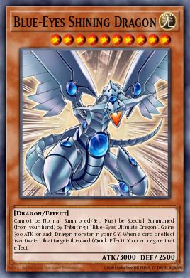 Blue-Eyes Shining Dragon Yu-Gi-Oh card