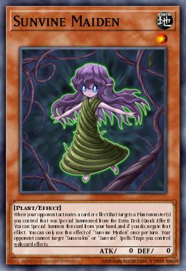 Sunvine Maiden Yu-Gi-Oh card