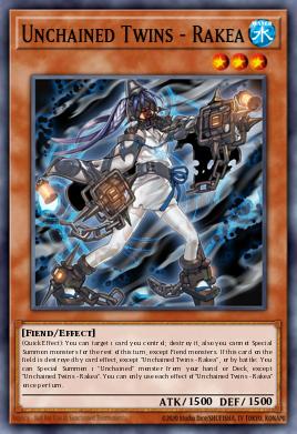 Unchained Twins - Rakea Yu-Gi-Oh card
