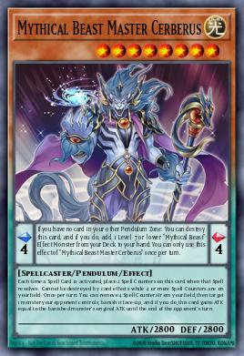 Mythical Beast Master Cerberus Yu-Gi-Oh card