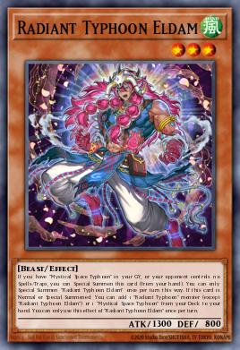 Radiant Typhoon Eldam Yu-Gi-Oh card