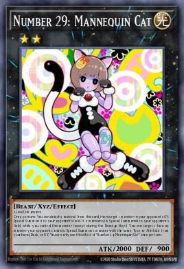 Number 29: Mannequin Cat Yu-Gi-Oh card
