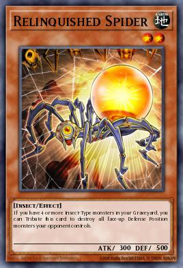 Relinquished Spider Yu-Gi-Oh card