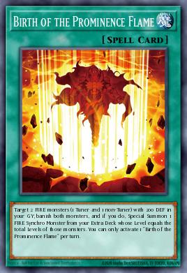 Birth of the Prominence Flame Yu-Gi-Oh card