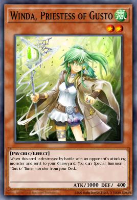 Winda, Priestess of Gusto Yu-Gi-Oh card