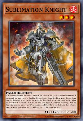 Sublimation Knight Yu-Gi-Oh card
