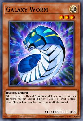Galaxy Worm Yu-Gi-Oh card