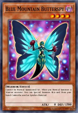 Blue Mountain Butterspy Yu-Gi-Oh card
