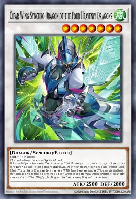 Clear Wing Synchro Dragon of the Four Heavenly Dragons Yu-Gi-Oh card
