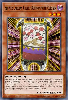 Flower Cardian Cherry Blossom with Curtain Yu-Gi-Oh card