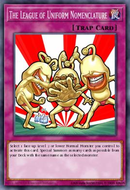 The League of Uniform Nomenclature Yu-Gi-Oh card