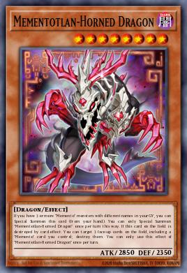 Mementotlan-Horned Dragon Yu-Gi-Oh card