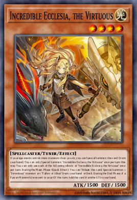 Incredible Ecclesia, the Virtuous Yu-Gi-Oh card