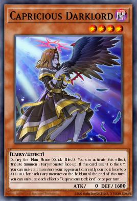 Capricious Darklord Yu-Gi-Oh card