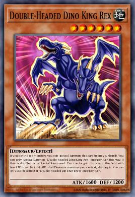 Double-Headed Dino King Rex Yu-Gi-Oh card