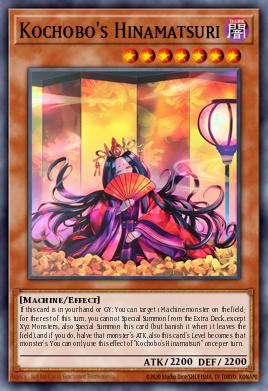 Kochobo's Hinamatsuri Yu-Gi-Oh card