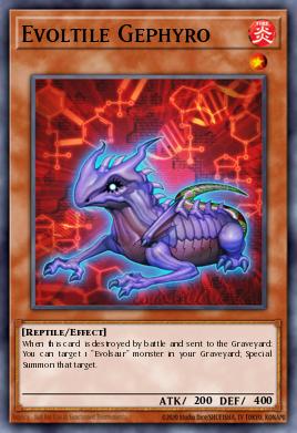 Evoltile Gephyro Yu-Gi-Oh card