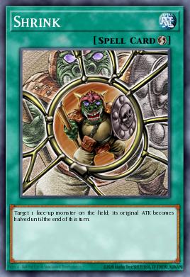 Shrink Yu-Gi-Oh card