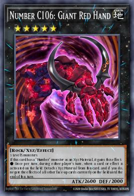 Number C106: Giant Red Hand Yu-Gi-Oh card