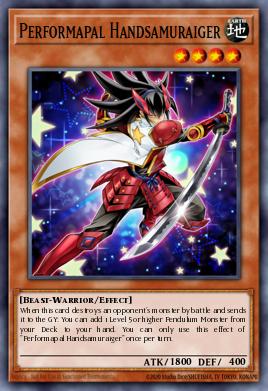 Performapal Handsamuraiger Yu-Gi-Oh card