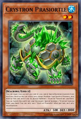 Crystron Prasiortle Yu-Gi-Oh card