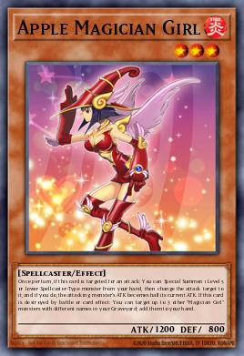 Apple Magician Girl Yu-Gi-Oh card