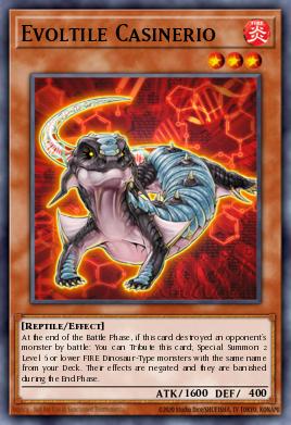 Evoltile Casinerio Yu-Gi-Oh card