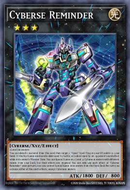 Cyberse Reminder Yu-Gi-Oh card