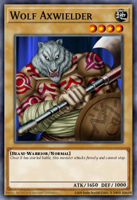 Wolf Axwielder Yu-Gi-Oh card