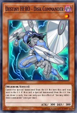 Destiny HERO - Disk Commander Yu-Gi-Oh card