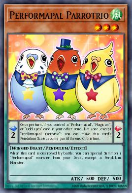 Performapal Parrotrio Yu-Gi-Oh card