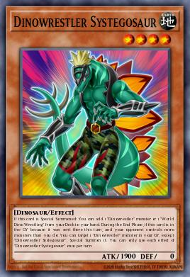 Dinowrestler Systegosaur Yu-Gi-Oh card