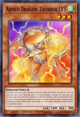 Armed Dragon Thunder LV3 Yu-Gi-Oh card