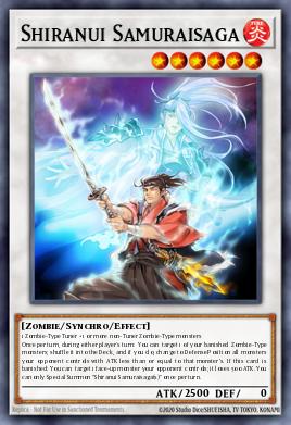 Shiranui Samuraisaga Yu-Gi-Oh card