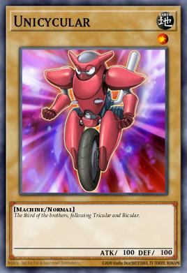 Unicycular Yu-Gi-Oh card