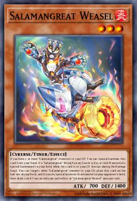 Salamangreat Weasel Yu-Gi-Oh card