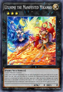 Uzuhime the Manifested Mikanko Yu-Gi-Oh card
