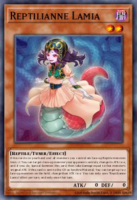 Reptilianne Lamia Yu-Gi-Oh card
