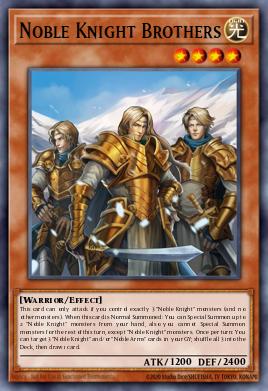 Noble Knight Brothers Yu-Gi-Oh card