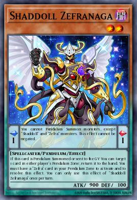 Shaddoll Zefranaga Yu-Gi-Oh card