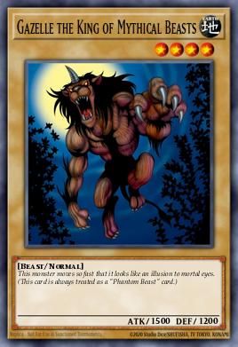 Gazelle the King of Mythical Beasts Yu-Gi-Oh card
