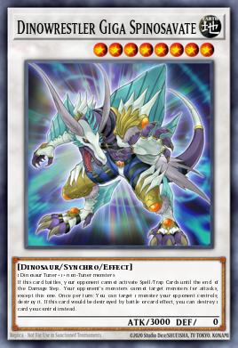 Dinowrestler Giga Spinosavate Yu-Gi-Oh card